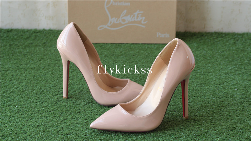 Christian Louboutin High Heels Nude Patent Women